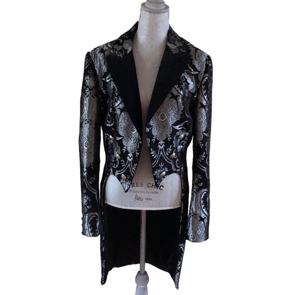shrine hollywood Other - Incredible Shrine Hollywood  Victorian Tailcoat Black & Silver Size Small